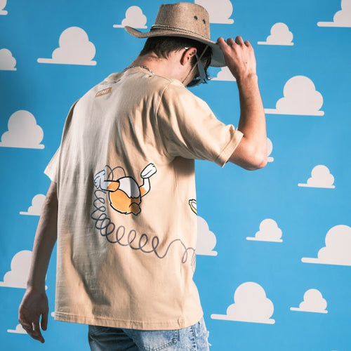 SLINKY CORGI T-SHIRT // BEIGE