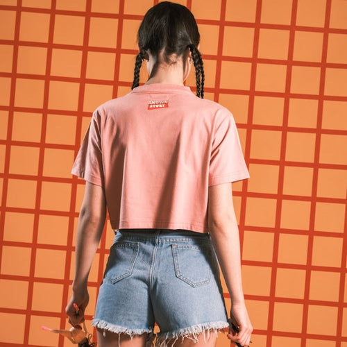 MORE MONEY CROPPED T-SHIRT // PEONNY PINK