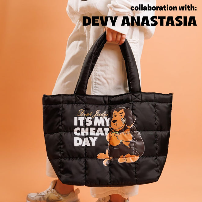 ANOWN X DEVY DONT JUDGE PARACHUTE BAG // BLACK