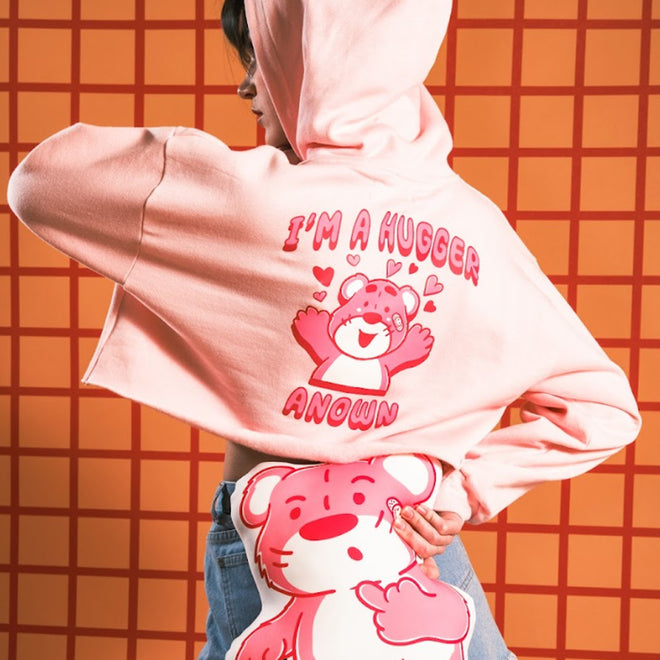 HUGGER CROPPED HOODIE // LIGHT PINK