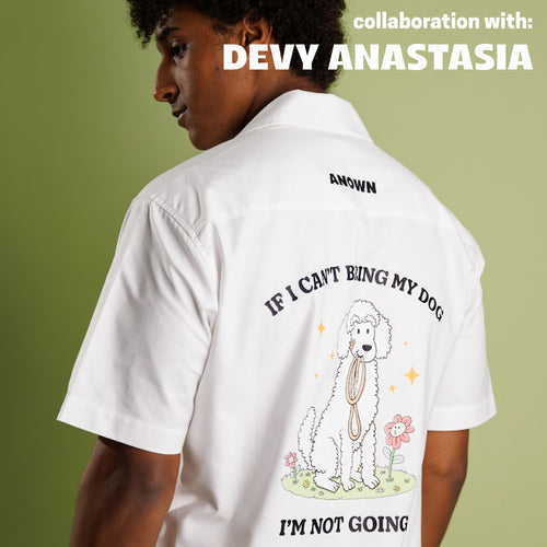 ANOWN X DEVY NOT GOING SHORT SLEEVE SHIRT // BROKEN WHITE