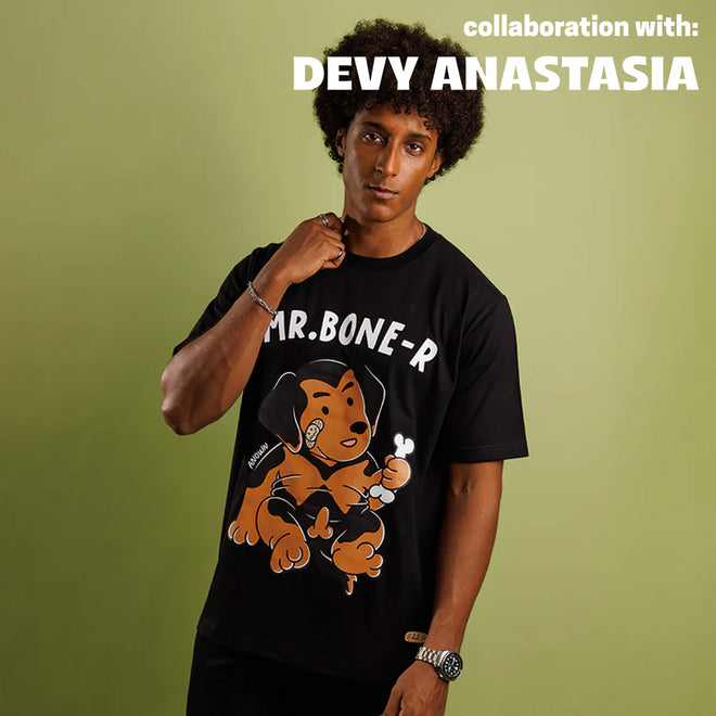 ANOWN X DEVY MR BONER T-SHIRT // BLACK