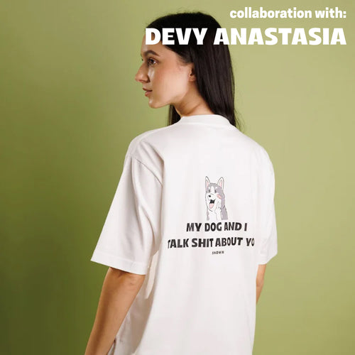 ANOWN X DEVY TALK SHIT T-SHIRT // WHITE NETRAL