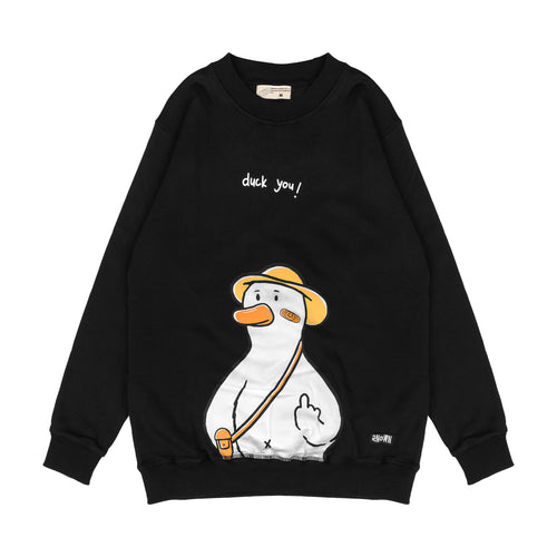 DUCK YOU! SWEATER // BLACK