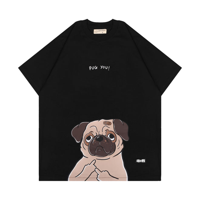 FAWKING PUG T-SHIRT // BLACK