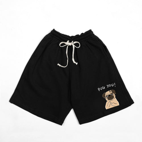 FAWKING PUG SHORT PANTS // BLACK