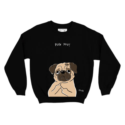 FAWKING PUG SWEATER // BLACK