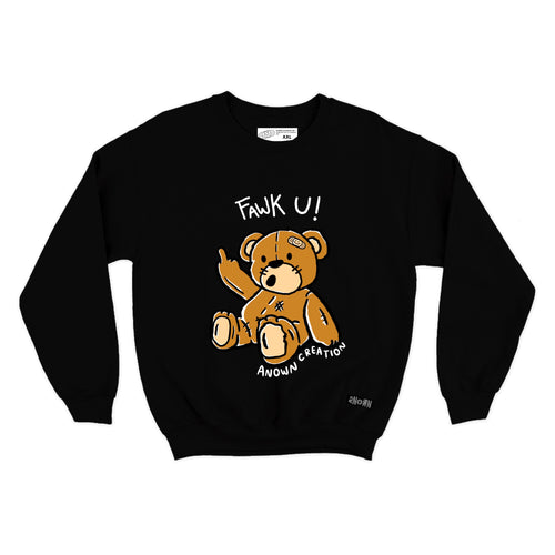 FAWKING BEAR SWEATER // BLACK