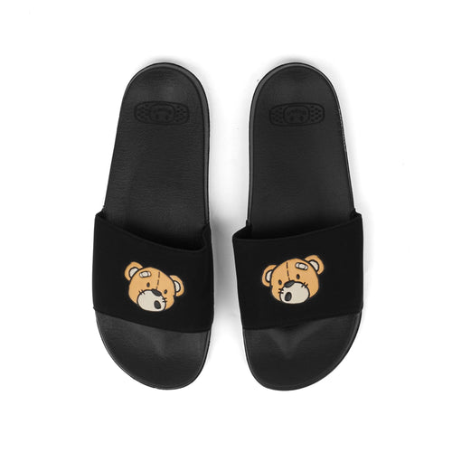 BEAR FACE SLIDES // BLACK