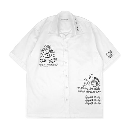 KING SHORT SLEEVED SHIRT // WHITE