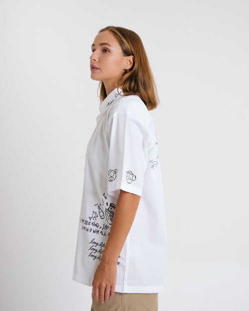 KING SHORT SLEEVED SHIRT // WHITE