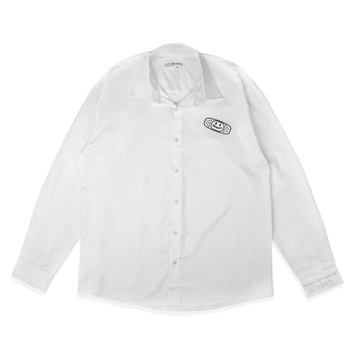 ANOWN LOGO SHIRT SHIRT // WHITE