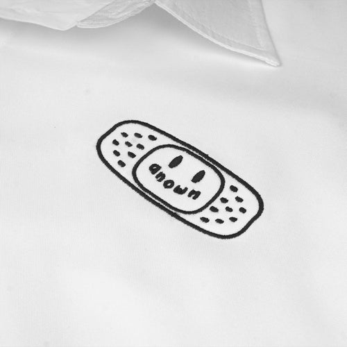 ANOWN LOGO SHIRT SHIRT // WHITE