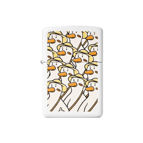 DUCK YOU PATTERN ZIPPO LIGHTER // WHITE