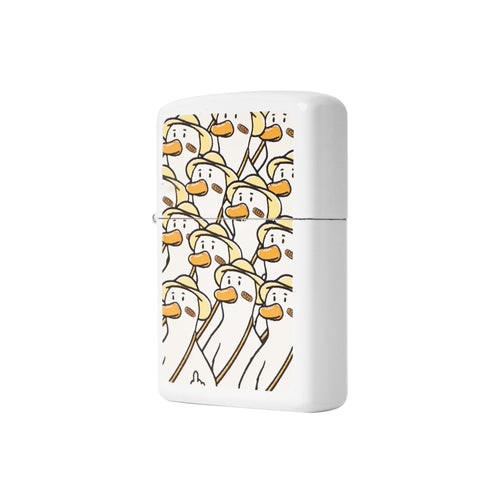 DUCK YOU PATTERN ZIPPO LIGHTER // WHITE