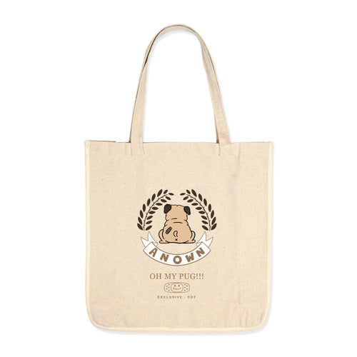 OH MY PUG TOTEBAG // NATURAL CANVAS