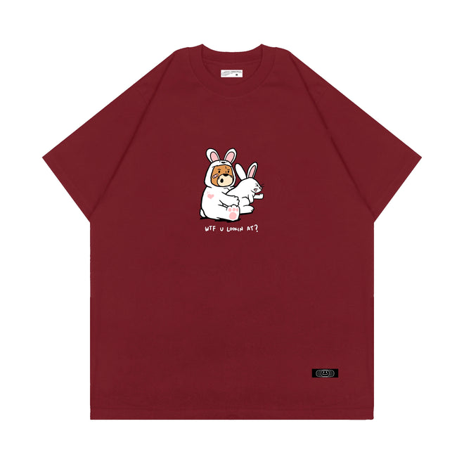 WHAT YOU LOOKING AT T-SHIRT // MAROON
