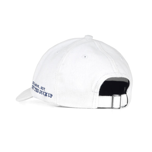 SHUT THE DUCK UP BASEBALL CAP // WHITE