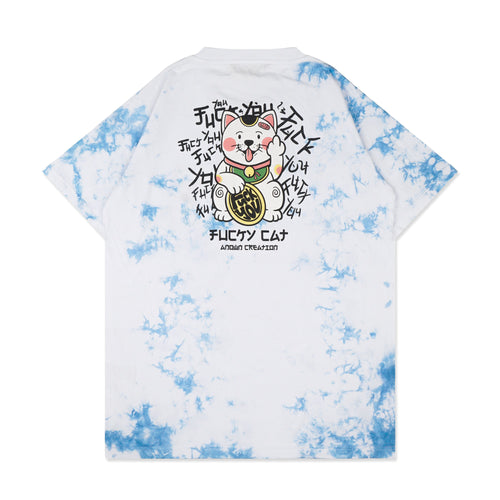 FUCKY CAT T-SHIRT // TIE DYE