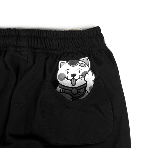 FUCKY CAT JOGGER PANTS // BLACK