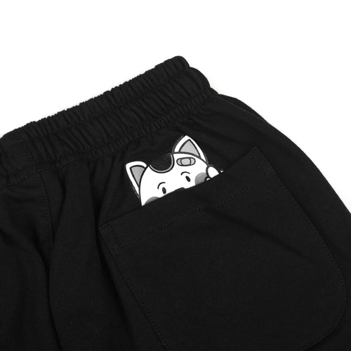 FUCKY CAT JOGGER PANTS // BLACK