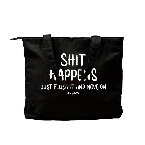 SHIT HAPPENS SHOULDERBAG // BLACK