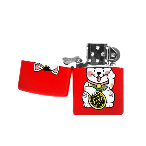 FUCKY CAT ZIPPO LIGHTER // RED