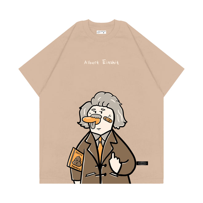 ALBERT EINSHIT T-SHIRT // LIGHT BROWN