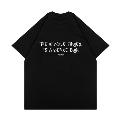 PEACE SIGN T-SHIRT // BLACK