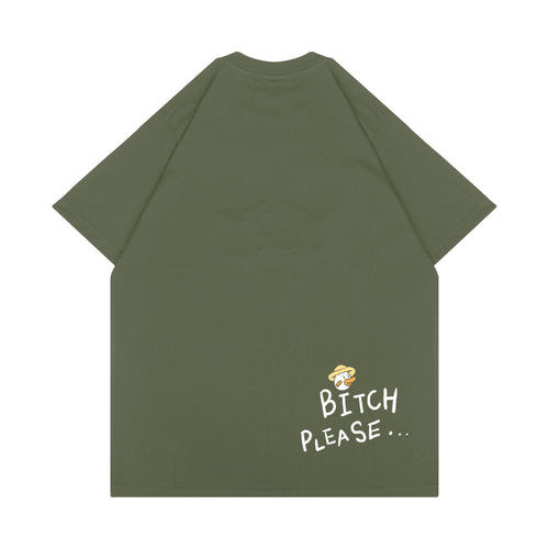 BITCH PLEASE T-SHIRT // CACTUS GREEN