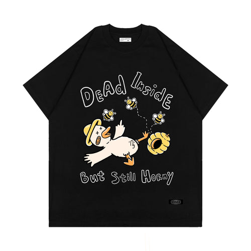 DEAD BUT HORNY T-SHIRT // BLACK