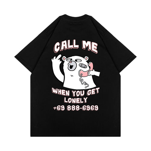 CALL ME T-SHIRT // BLACK