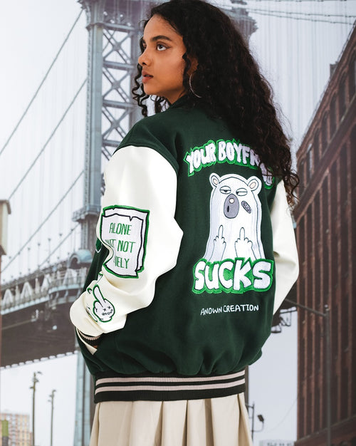 YOUR BF SUCKS VARSITY // GREEN