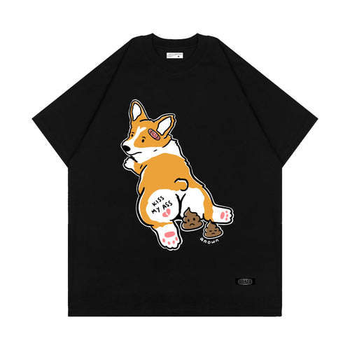 KISS MY CORGI ASS T-SHIRT // BLACK