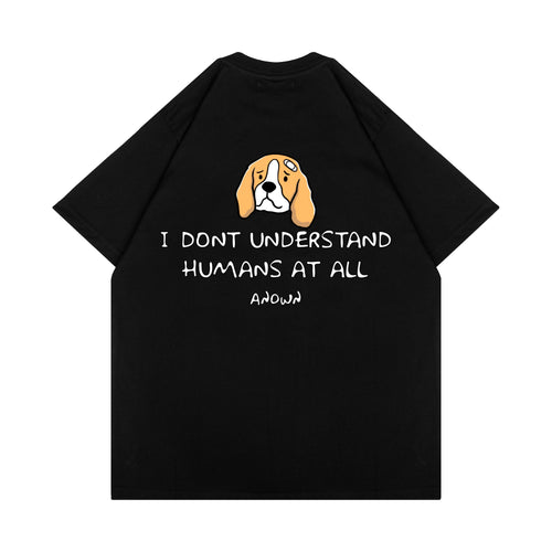 CONFUSED BEAGLE T-SHIRT // BLACK