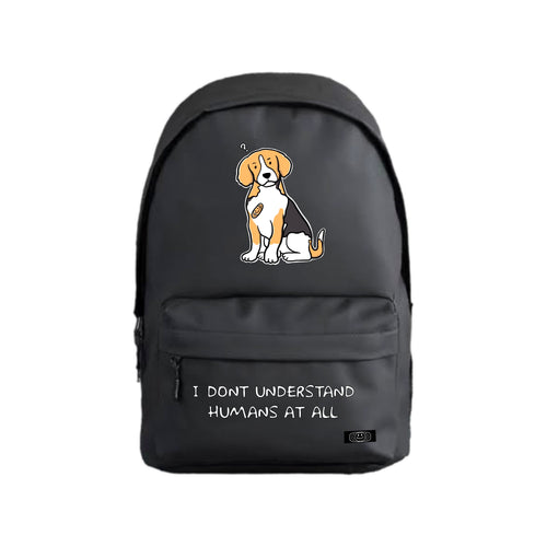 CONFUSED BEAGLE BACKPACK // BLACK