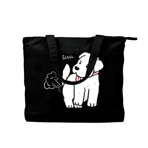 U TALK TOO MUCH SHOULDER BAG // BLACK