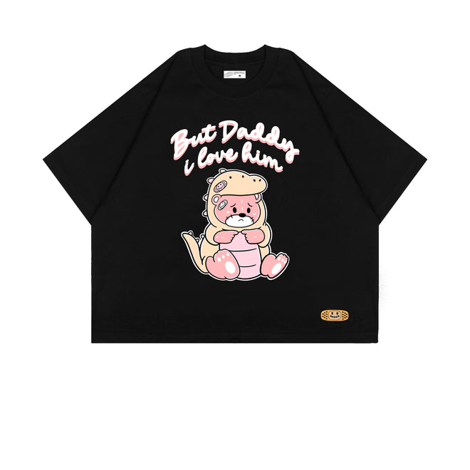 BUT DADDY CROPPED T-SHIRT // BLACK