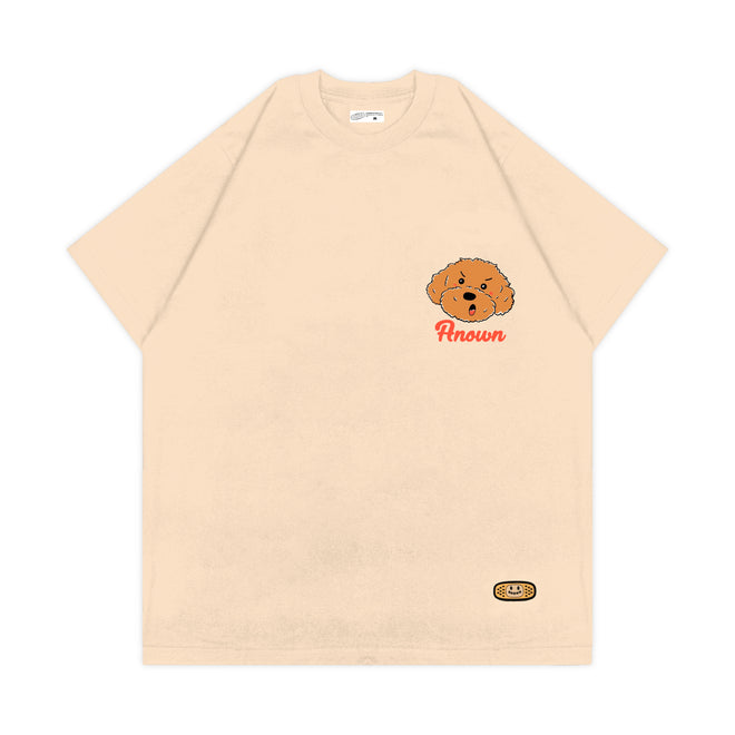 ANGRY POODLE T-SHIRT // CREAM