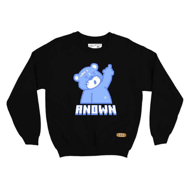 PIXEL BEAR SWEATER // BLACK