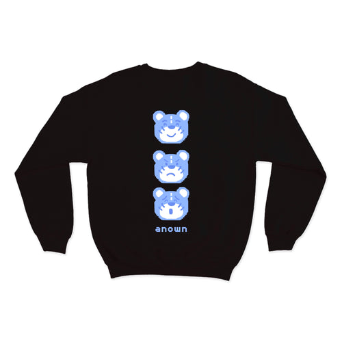 PIXEL BEAR SWEATER // BLACK