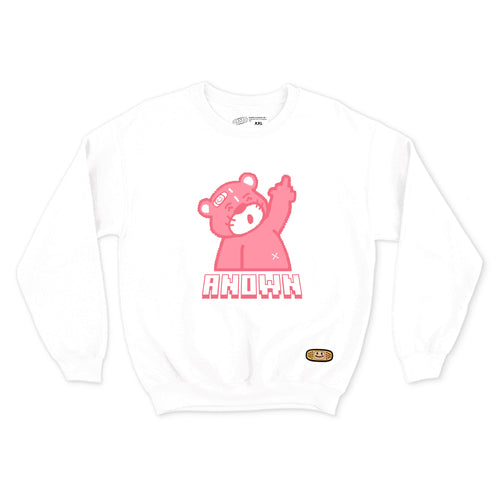 PIXEL BEAR SWEATER // WHITE