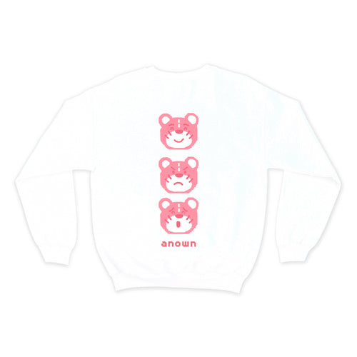 PIXEL BEAR SWEATER // WHITE