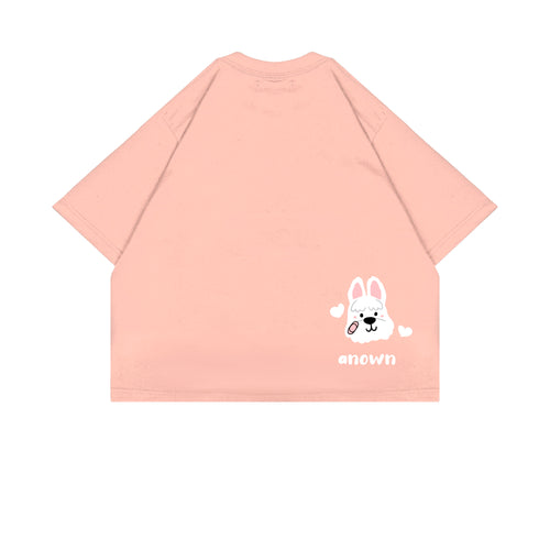 MANY FACES CROPPED T-SHIRT // DUSTY PINK