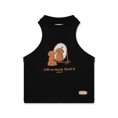 LIFE SO HARD TANK TOP // BLACK