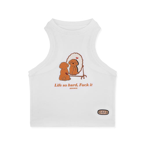 LIFE SO HARD TANK TOP // WHITE