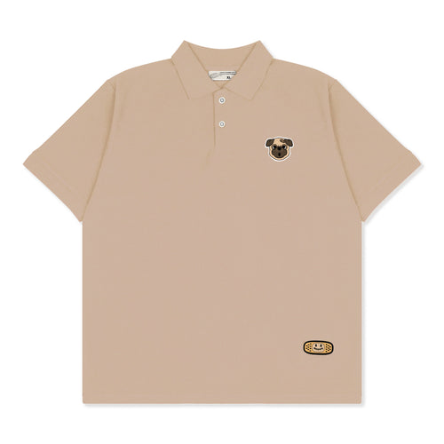 PUG HEAD POLO // LIGHT BROWN