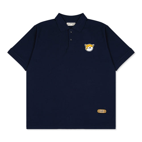 SHIBA HEAD POLO // NAVY