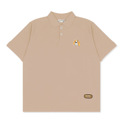 BEAGLE HEAD POLO // LIGHT BROWN