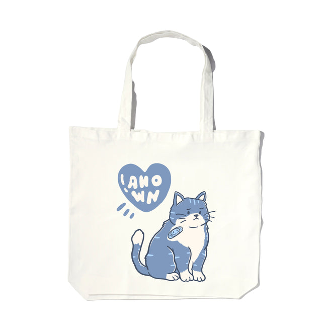 CAT HEART TOTEBAG // BROKEN WHITE